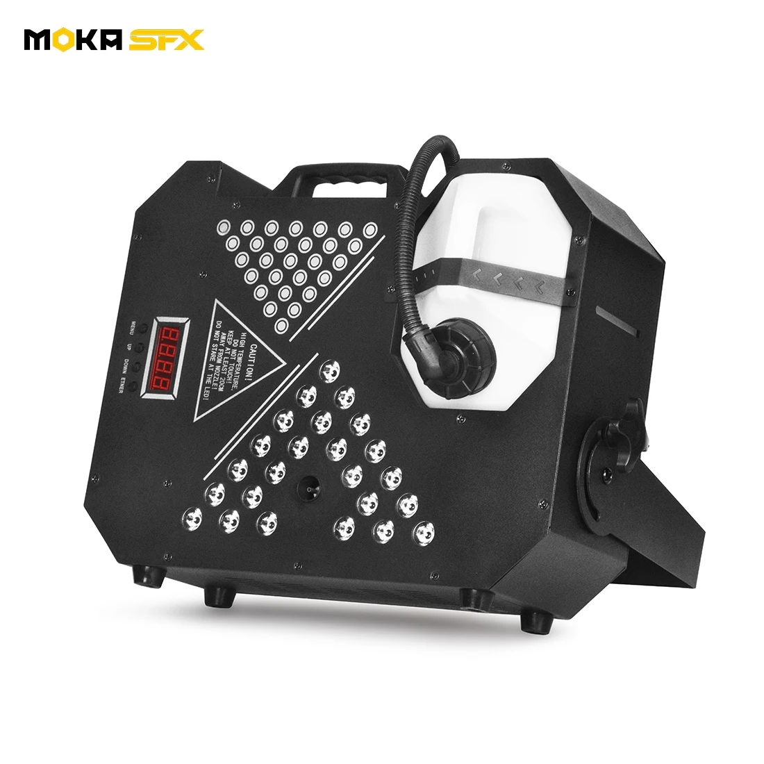 MOKA Vertical Smoke Machine with Lights RGB DMX Wireless LED Fog Machine Professional Stage Smoke Maker for DJ Bar Stage Fogger