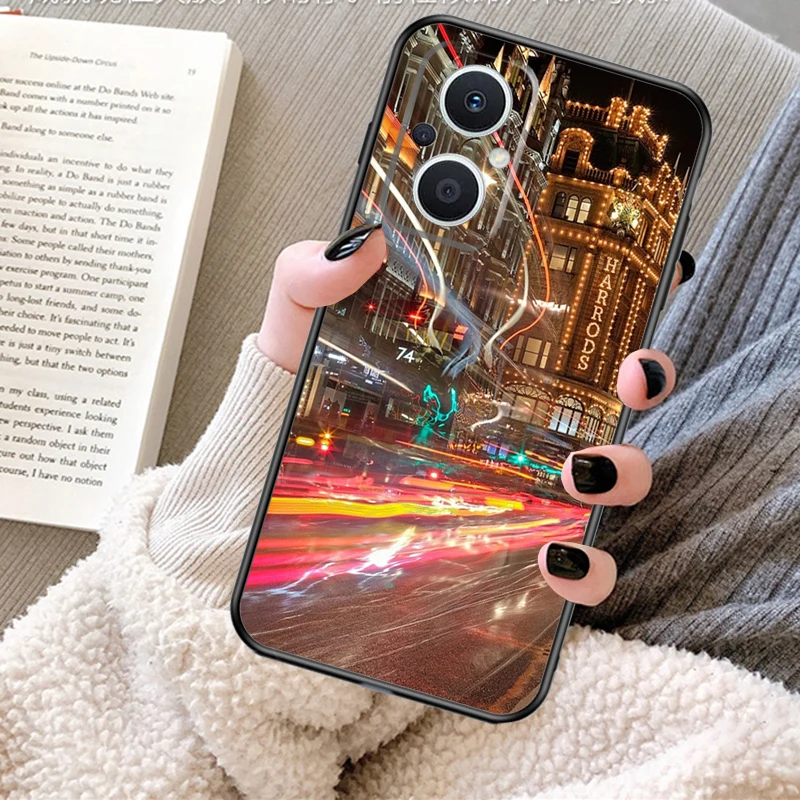 حافظة فتاة تسوق Harrods لهاتف OPPO Reno 13 13F 12 11 F 8T 7 8 10 Pro OPPO Find X8 Pro X6 X3 X5 Lite غطاء Fundas