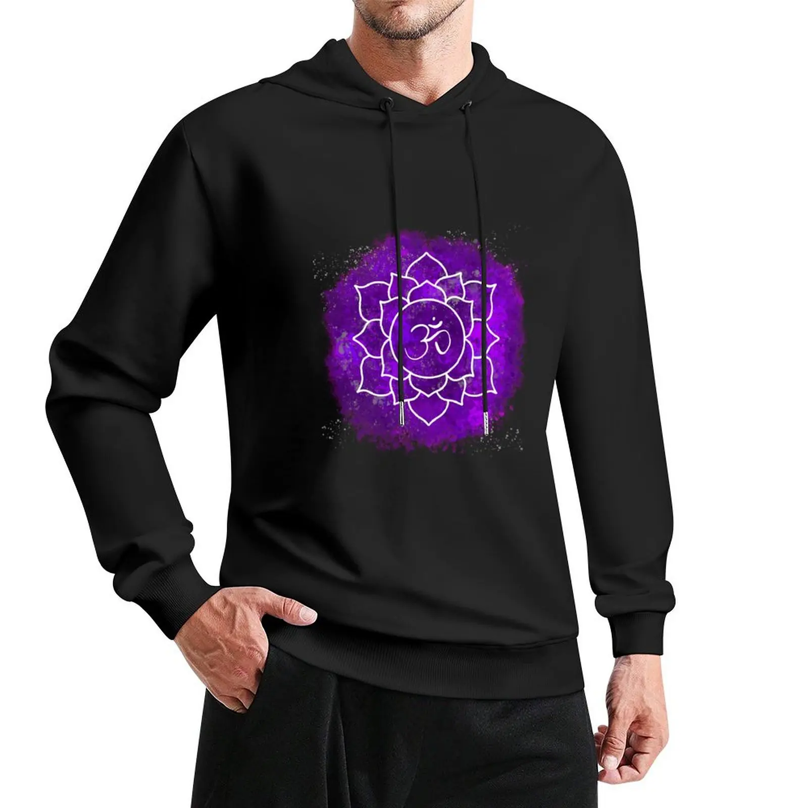 

Crown Chakra Meditation Symbol Pullover Hoodie korean style clothes men clothing mens designer clothes hoodie men