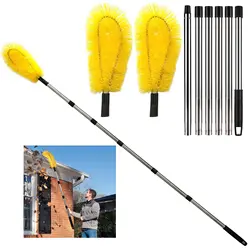 Gutter Cleaning Tools from The Ground, 8.2ft Gutter Cleaner with 2 Gutter Cleaning Brush, Roofing Tool Rain Gutter Guard Cleaner