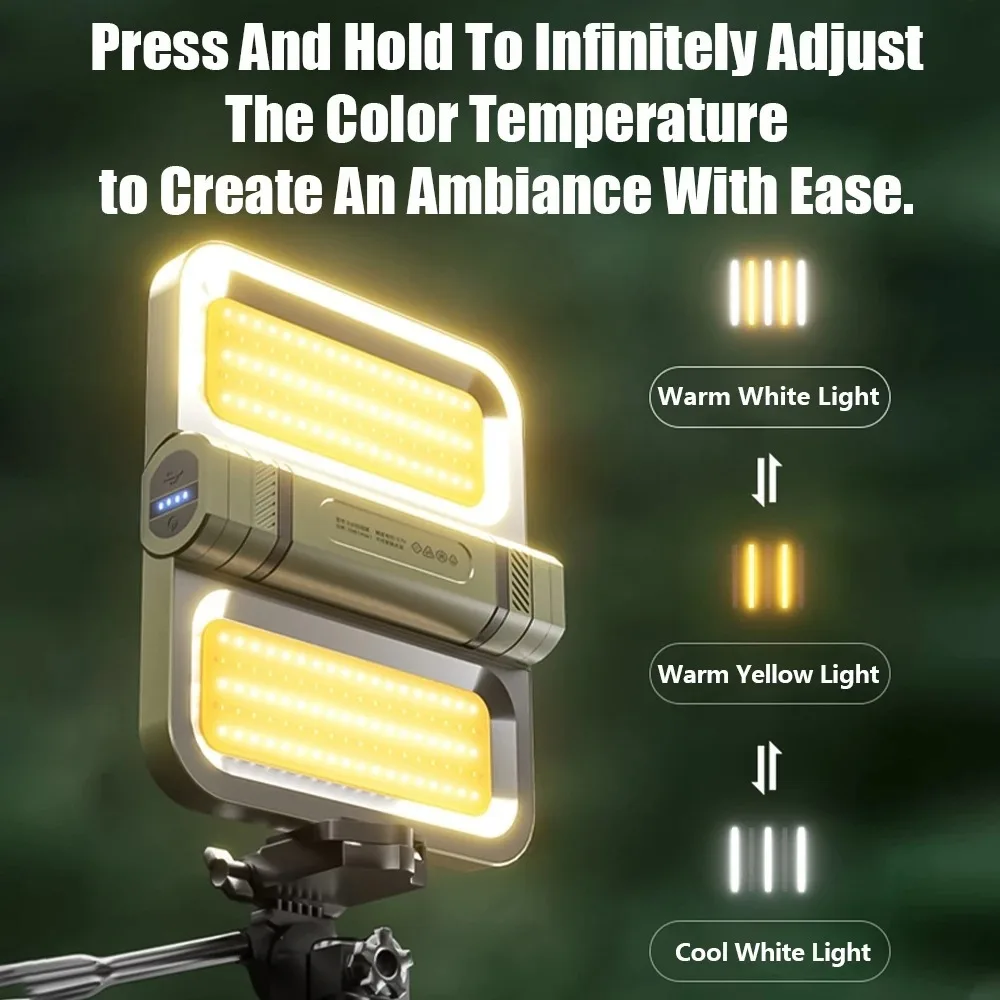 Portable LED Camping Lantern 2400LM 3000mAh Waterproof Hanging Tent Light Torch for Outdoor Lawn Emergency Lighting