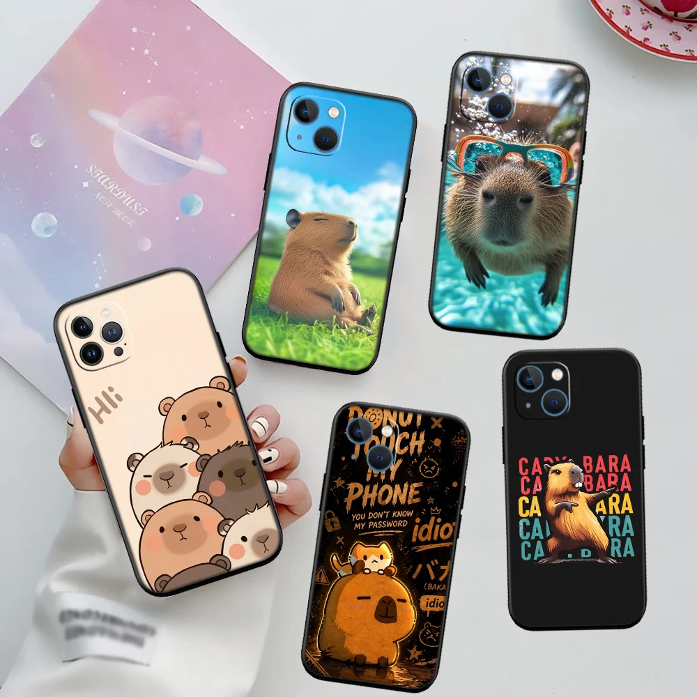 II15 Cartoon  Capybara Phone Case for Samsung Galaxy Note 10 20 S23 S24 S25 Ultra FE Plus Edge Lite A02S A35 A07 A17