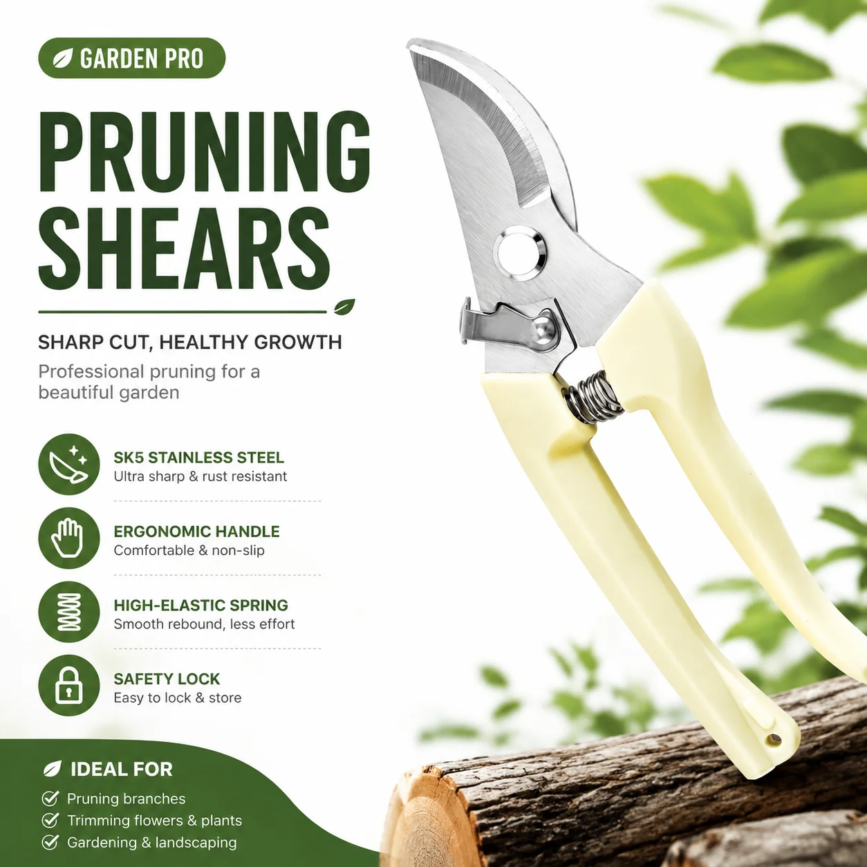 Florist Scissors + Garden Pruning Shears + Flower Cutting Scissors + Floral Arrangement Tool + Gardening Clippers