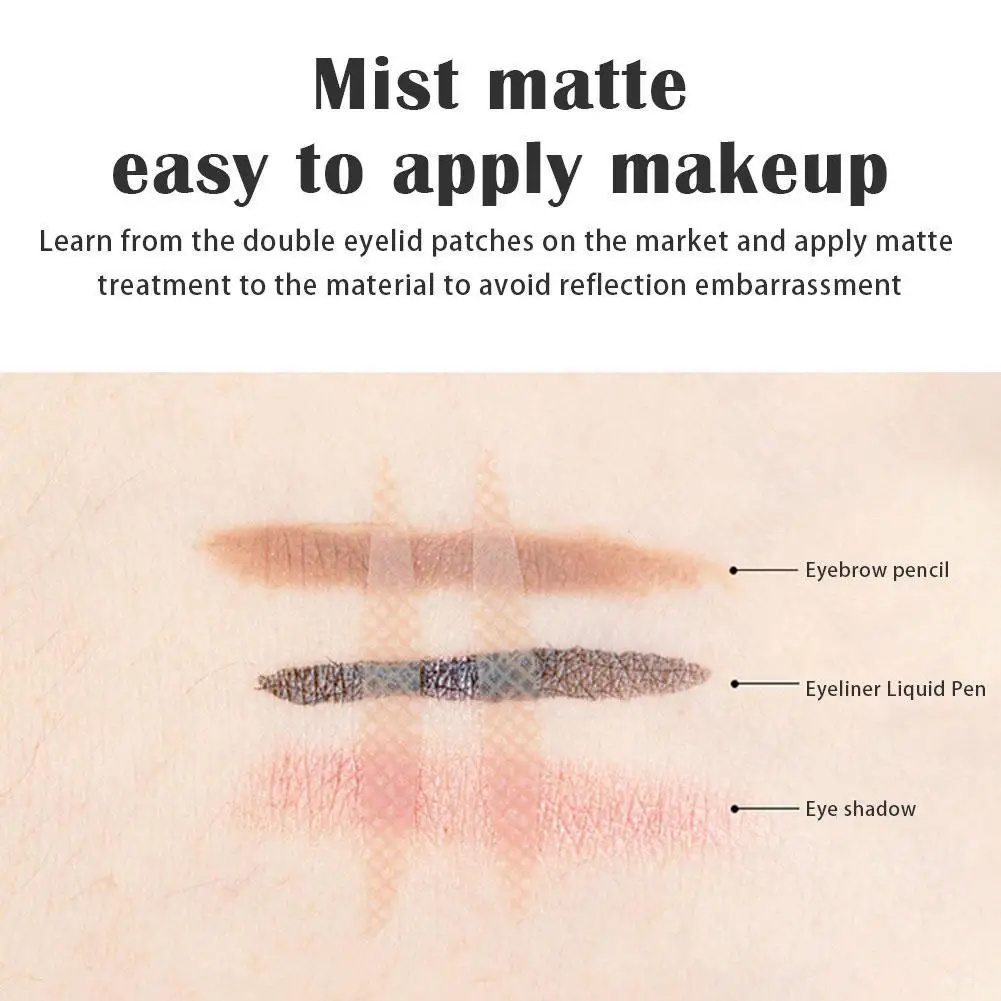 10sheet Gauze Lace Mesh Invisible Double Eyelid Sticker Waterproof Transparent Natural Self-adhesive Eyelid Tape Eye Makeup Tool