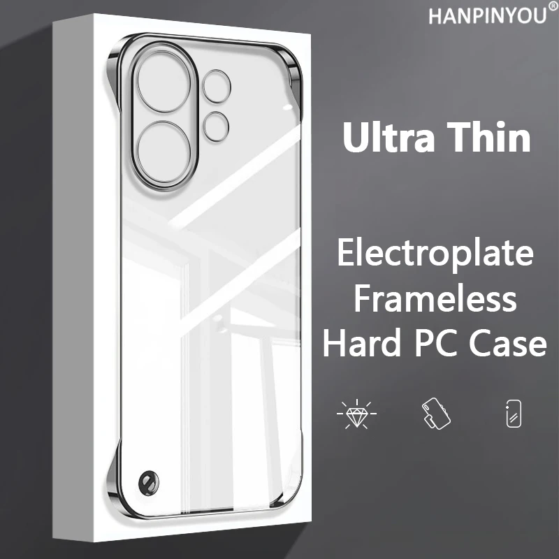 

Luxury Plating Frameless Transparent Case For vivo S30 Pro Mini S20 Pro X200 FE Ultra Thin Shockproof Hard PC Cover Shell