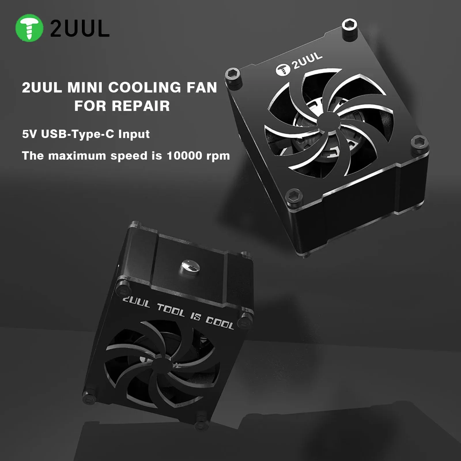 2UUL DA98  Aiolos Fan 3-in-1 Soldering Smoke Absorber 5V Type-C USB Fume Extractor Cooling Lighting for Phone Repair