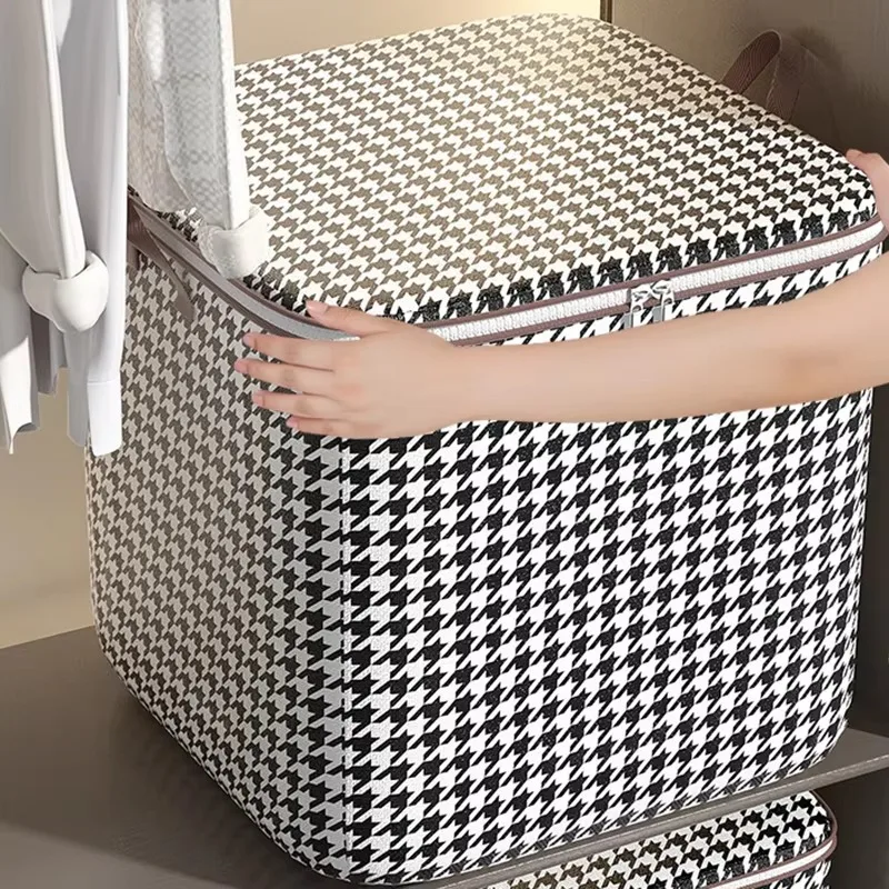 Cotton quilt storage bags, household large-capacity clothes sorting bags,thickened non-woven fabric seasonal moving storage bags
