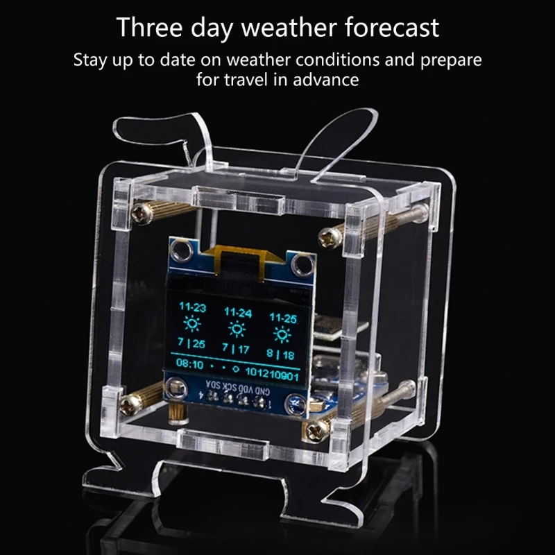 DIY Electronic Mini Weather Forecast Clock DIY Soldering Project