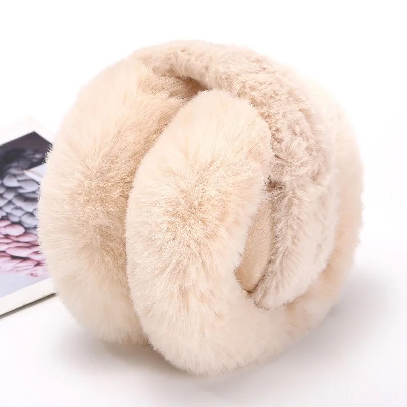 Cache-oreilles en peluche mignons pour l'hiver, chauds et antigel, couvre-oreilles pliables et protecteur d'oreille