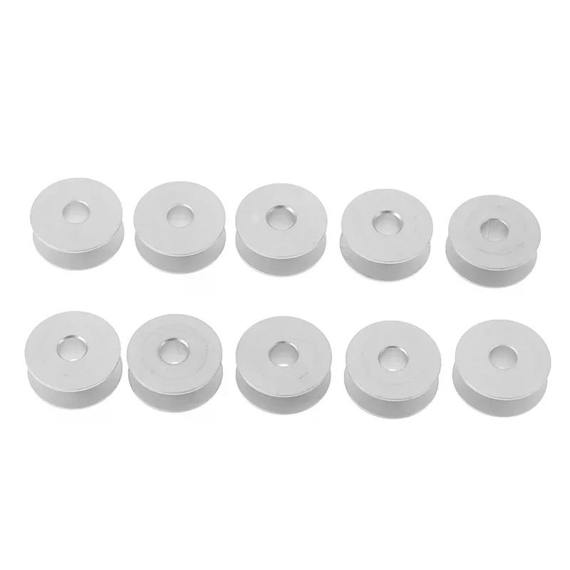 Bobinas de alumínio industriais de 21mm, 10 peças para máquinas de costura Singer Brother