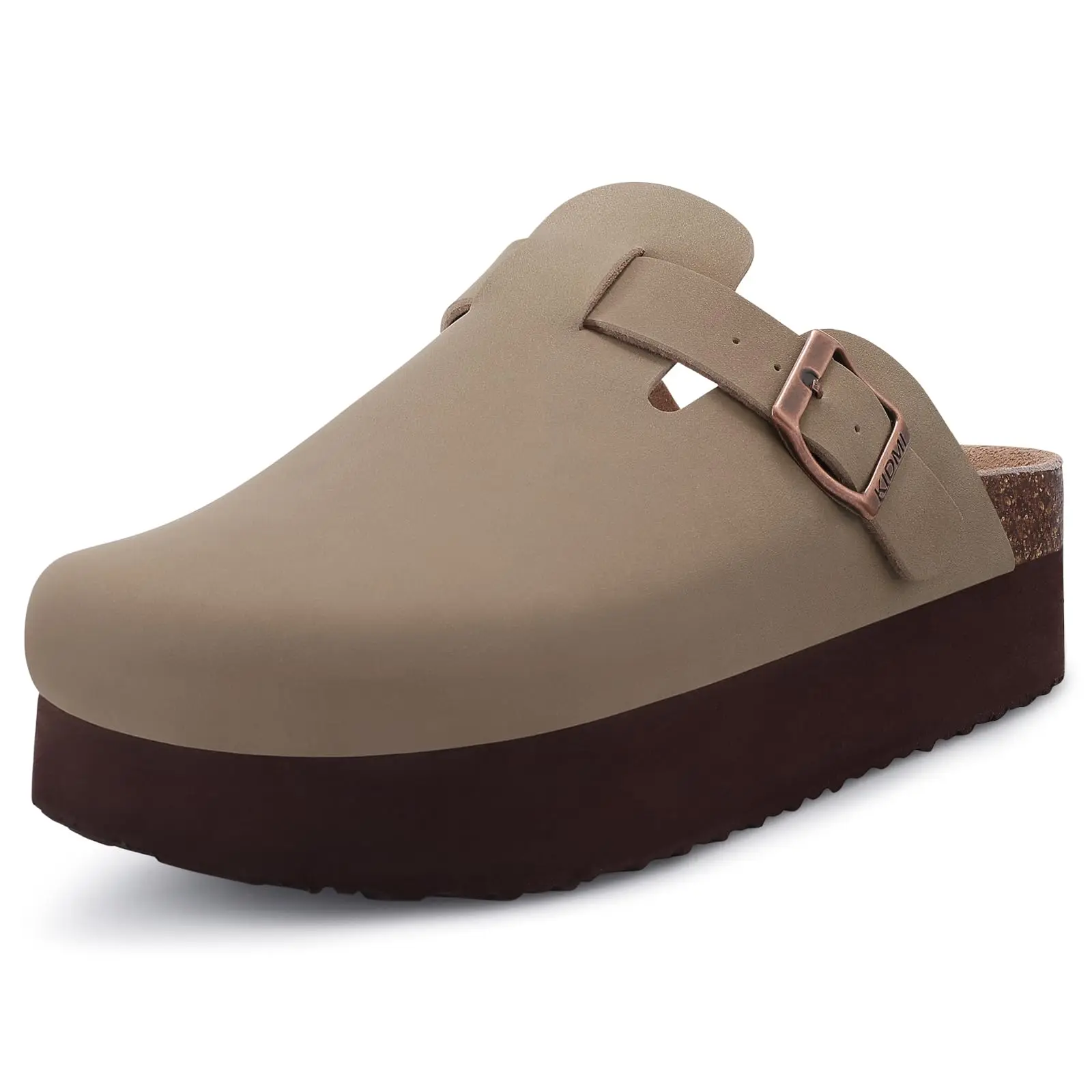 Evshine New Women Clogs Slippers Fashion Women Clogs Slippers Summer Mules Outdoor Cork Suede Flat Sandals Indoor Soft Home Shoe