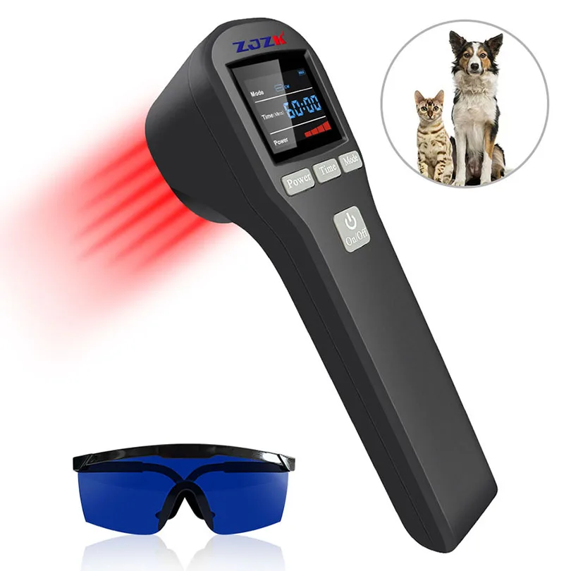 

Cold Laser Therapy Vet Device for Pet Physiotherapy 880mW 4x808nm 16x650nm Veterinary Instruments for Dog Cats Horse Pain Relief