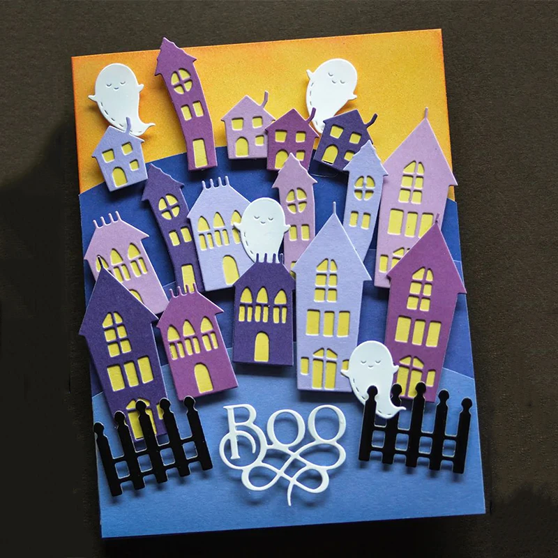 

Копилка, ремесло, металлические штампы, форма для резки, Хэллоуин, дом, призрак, скрапбук, нож для рукоделия, форма, лезвие, трафареты, штампы