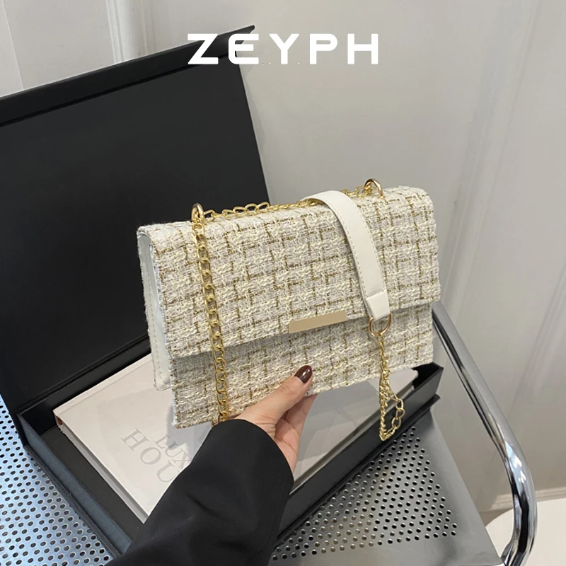 

Zeyph 2025 New Houndstooth Bag Hot Diamond Versatile Shoulder Crossbody Chain Fashionable Versatile Women's Bag