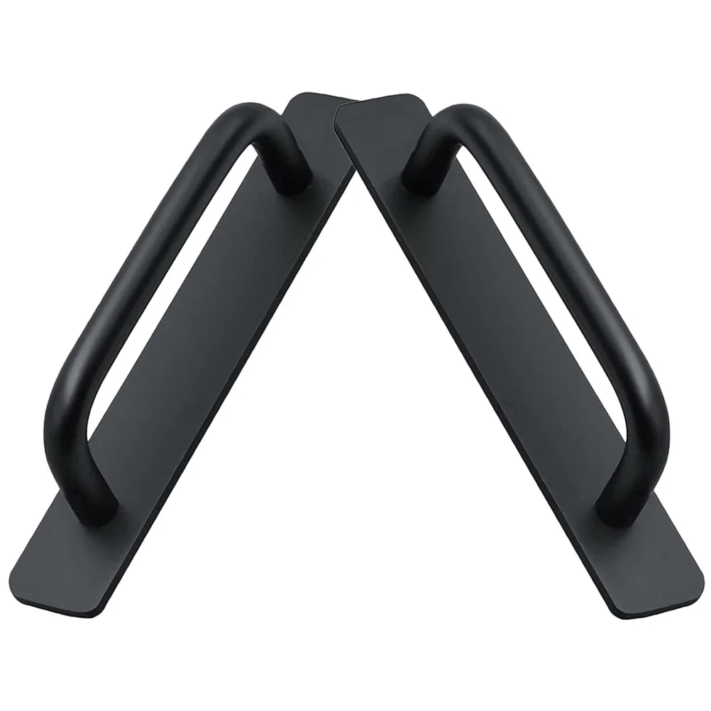 

2pcs Long Handle Pulls Aluminum Alloy Self-Adhesive Stick On Drawer Handles No Drill For Cabinets Wardrobes Glass Marble Tile