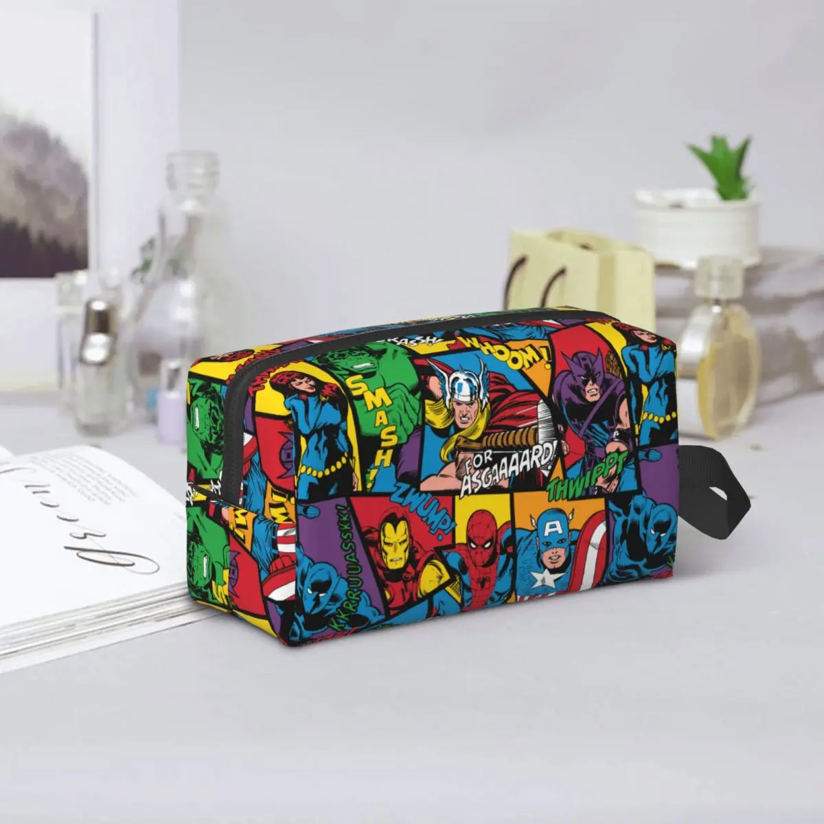 Custom Superheros Movie Collection borsa da toilette da viaggio donna Spider Man Comics Makeup Cosmetic Organizer Beauty Storage Dopp Kit