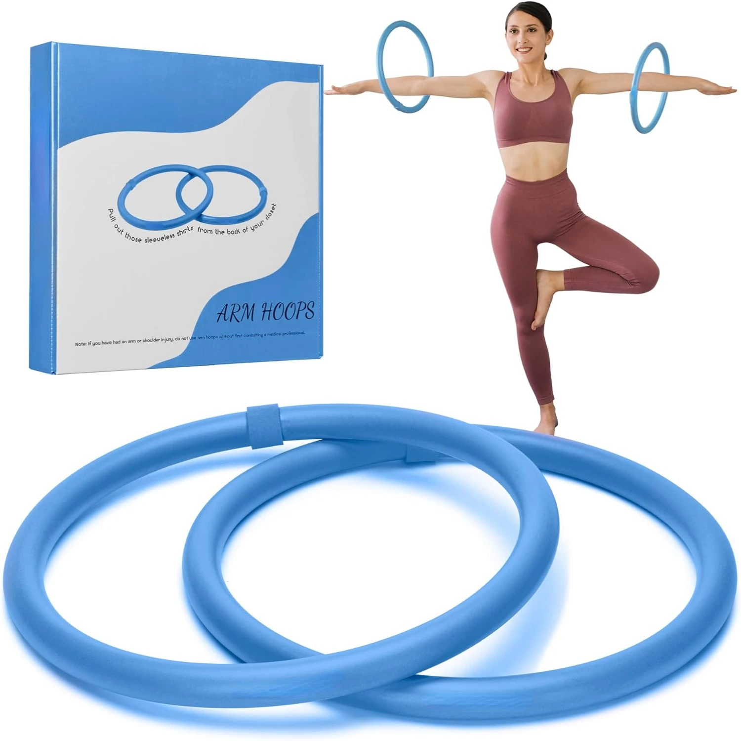 Fun and Effective Mini Weighted Arm Hoop - Lightweight and Portable Exercise Tool for Engaging Arms and Shoulders - Perfect for