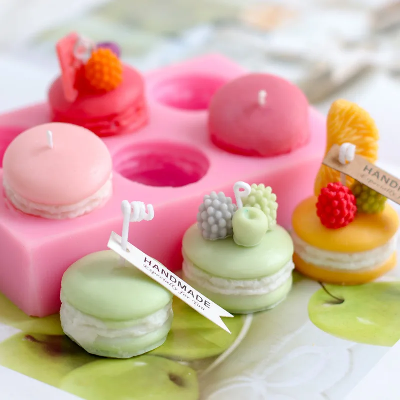 3D Macaron Pastry Silicone Mold DIY Fondant Chocolate Candy Cake Decorating Baking Tools Crafting Polymer Soap Candle Make Mould