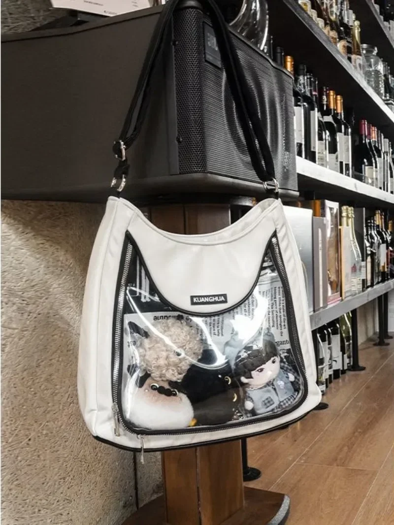 MBTI Japanese Cute Itabag Large Capacity Sweet Kawaii Shoulder Bag for Women Pu Leather High Street Spice Girls Zip Handbags