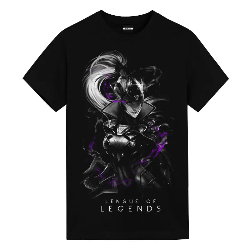 UTEE Game Alliance Short Sleeve T-Shirt Hero Vin Yasuo Blind Monk Card Nine Tails Men's and Women's Same Printed Short Sleeves