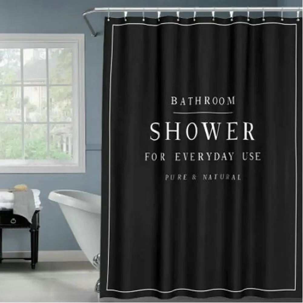 Letter Shower Curtains Simple Nordic Art Design Bathroom Curtain Home Decor Bath Screens Bathroom Accessories Polyester Fabric