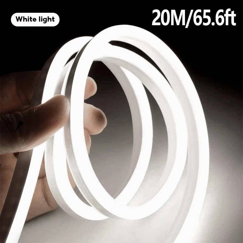 10M/20M Zachte Siliconen neon licht LED Strip Verlichting 220V Hoge Lumen LED Lint Waterdichte Diode tape Outdoor Licht voor Home decor
