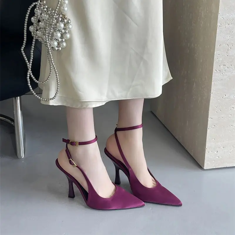 Burgundy High Heels… - image