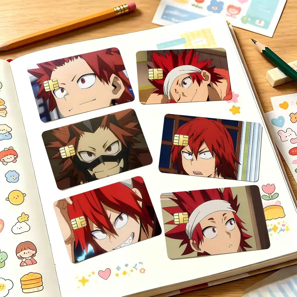 Eijiro Kirishima My Hero Academia Card Sticker 4Pcs Credit Card Skin Anti Scratch Bank Debit Card Decal