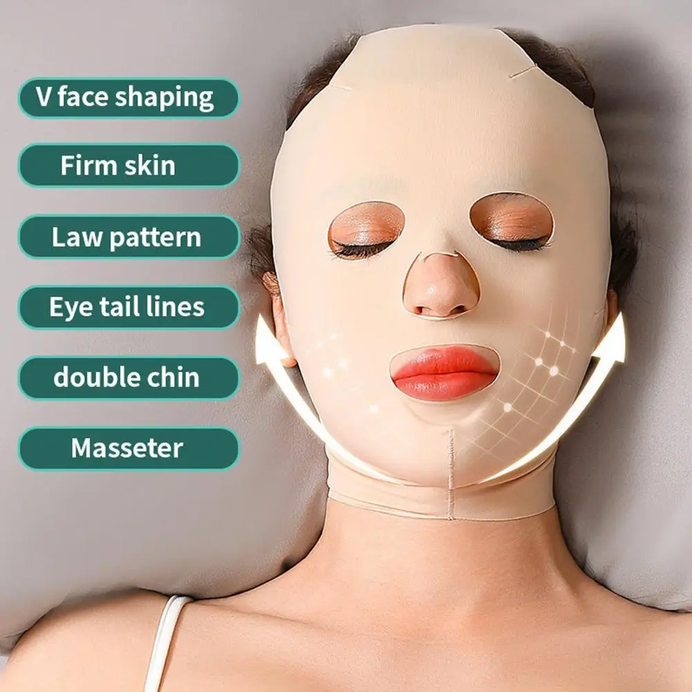 Sleep Face-Lift BANDAGE 3D Reusable Face Slimming BANDAGE V Line Face Shaper Chin Cheek Lift UP เข็มขัด Anti slimming Full BANDAGE