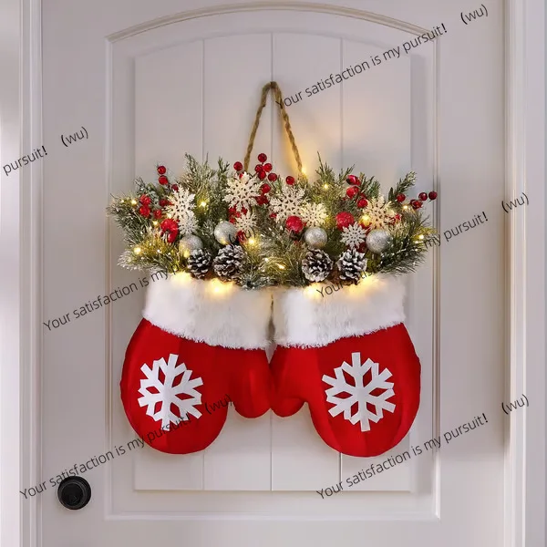 Christmas cane candy lollipop old man gloves hat pendant dress up Christmas tree arrangement props