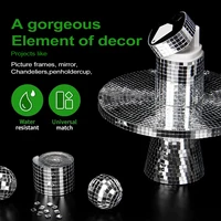 Leeseph Self Adhesive Mosaic Tiles,  5x5mm Disco Tiles, Square Mirror Mosaic Tiles for Interior Decoration, DIY Art Collage 5