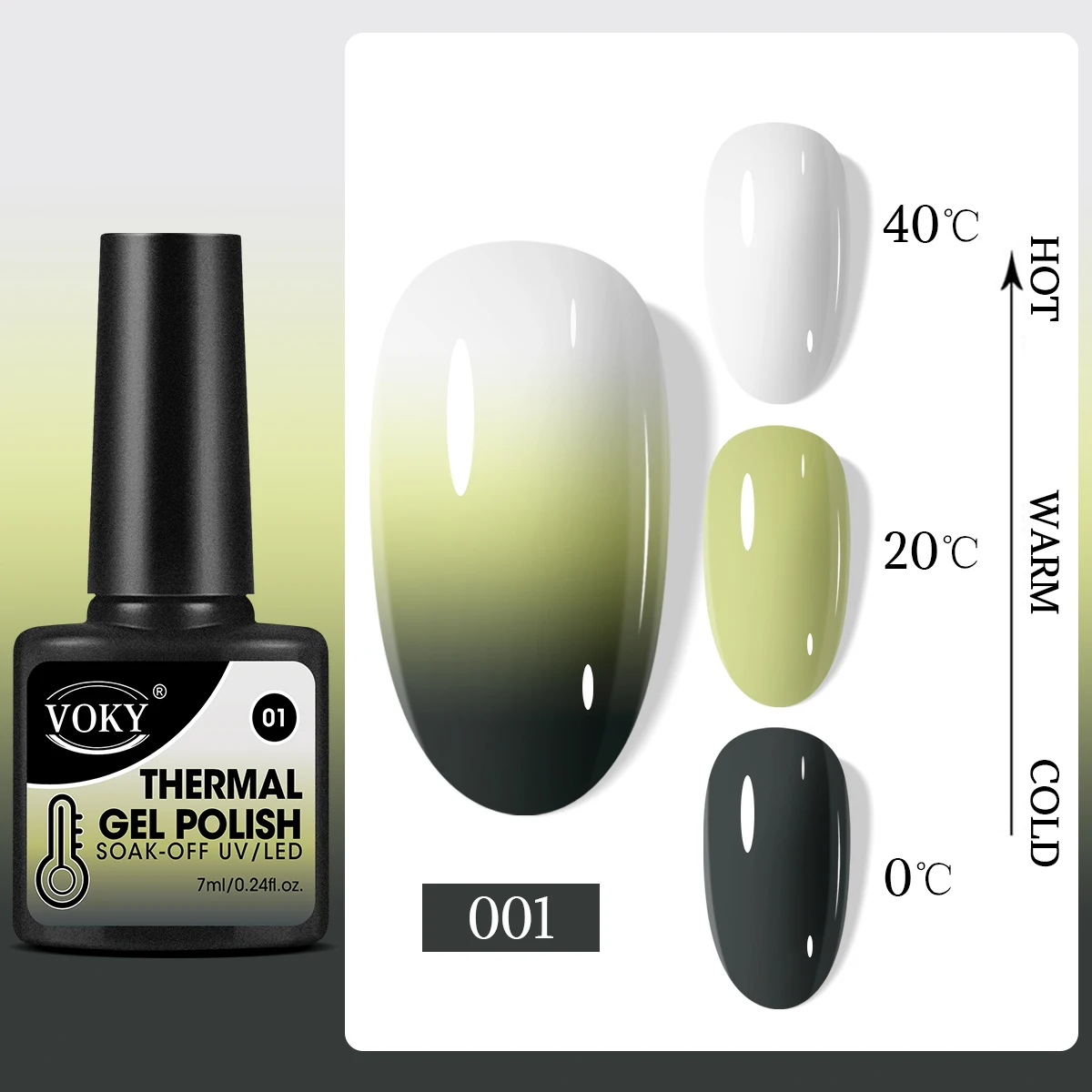 VOKY 7ML color-changing gel nail polish for home manicures or gifts depending on the temperature
