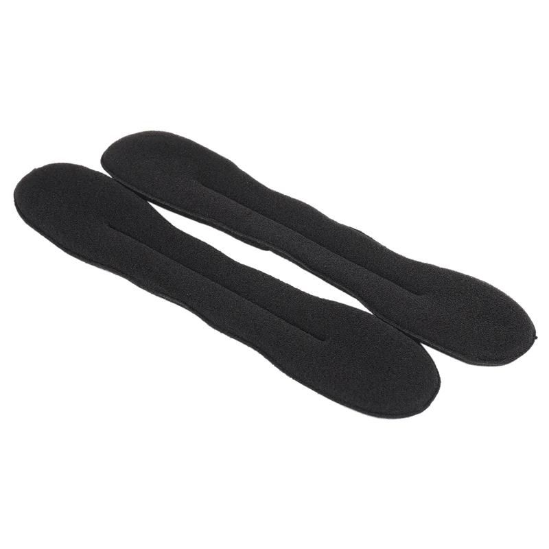 Magic Bun Maker (2 Small, 2 Large) Foam Sponge Bun Shaper Hair Accessories (Black)