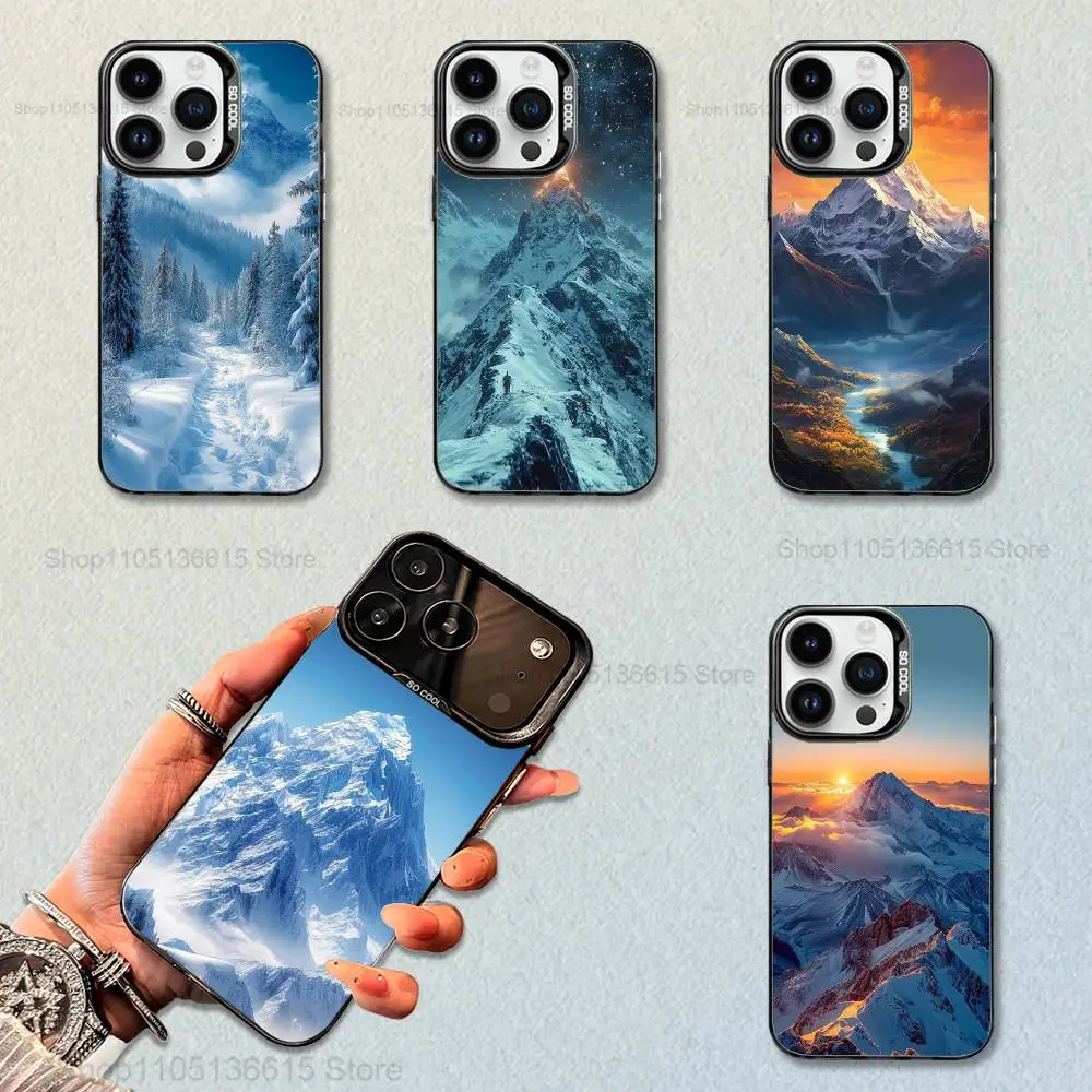 

Sacred Mount Everest Phone Case For iPhone 16,15,14,17,13,12,11,Mini,Pro,SE,XS,MAX,Air,Black Matte Silicone Cover