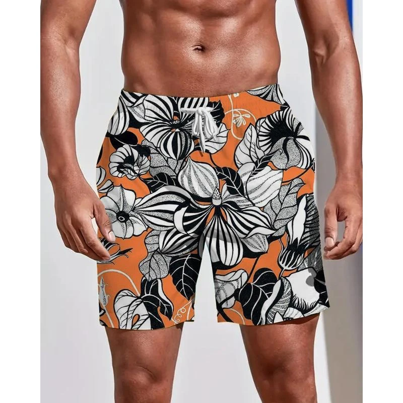 Men's Shorts Oversized Plant Flower Fruit Comfortable 3D Printed Casual Man Swimming Pattern Fashion Cool Loose Beach Pants