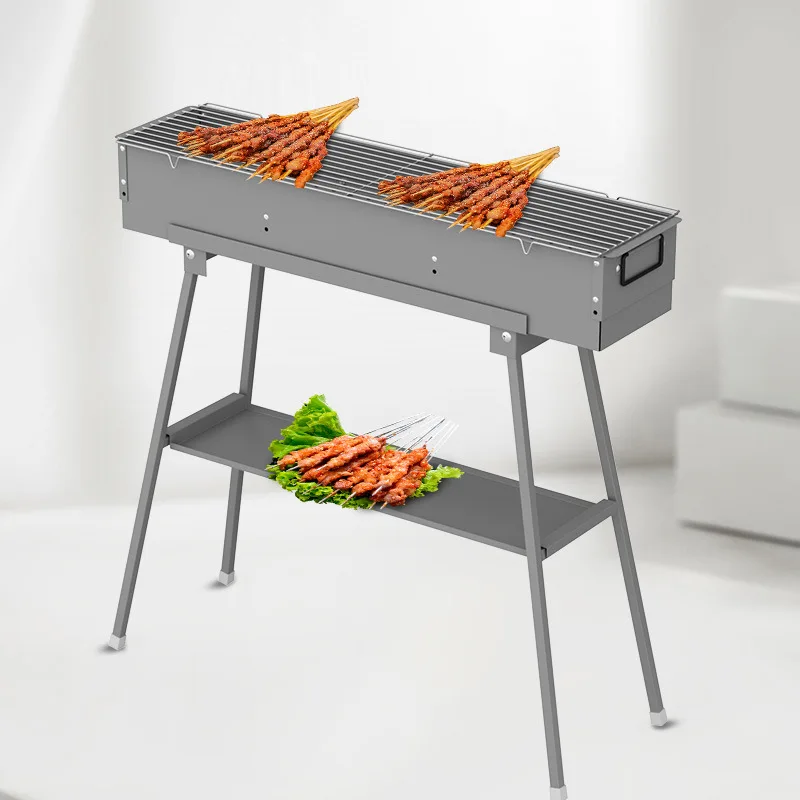 BBQ grill Thickened lamb skewers Commercial grill Household grill 18cm inner width
