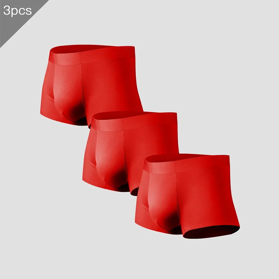 

3PC Modal Underwear Men's Summer slim boxers Comfortable men's sports Breathable men's antibacterial boxers