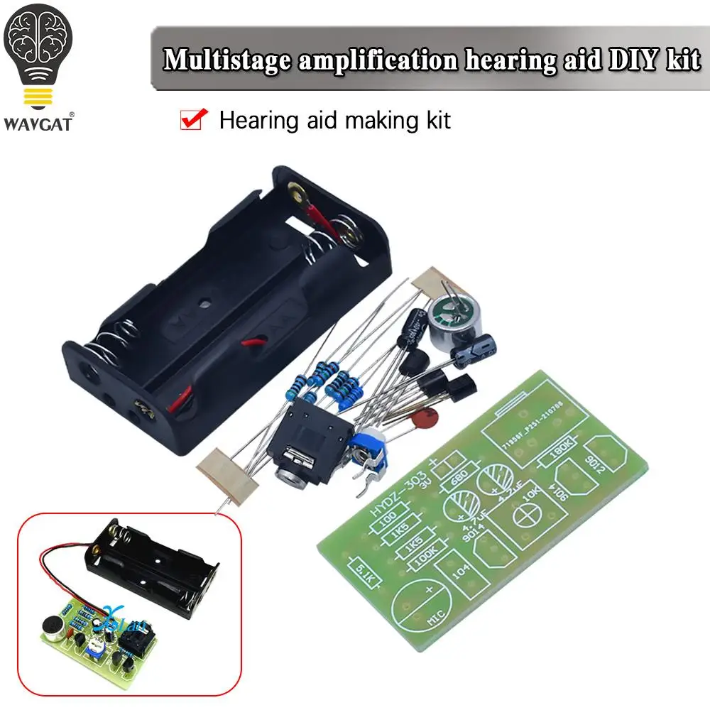 Wielostopniowy wzmacniacz zestaw do produkcji aparatów słuchowych elektroniczny zestaw do produkcji trening dla studenta sztuk zestaw do nauczania DIY