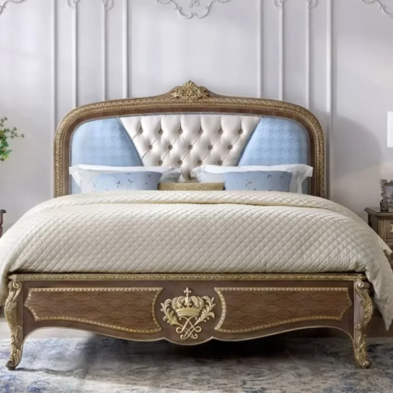 High End European Bed Frame Double Modern King Bedroom Bed Frame Modern Boys Sleeping Cama Matrimonio Furniture For Bedroom