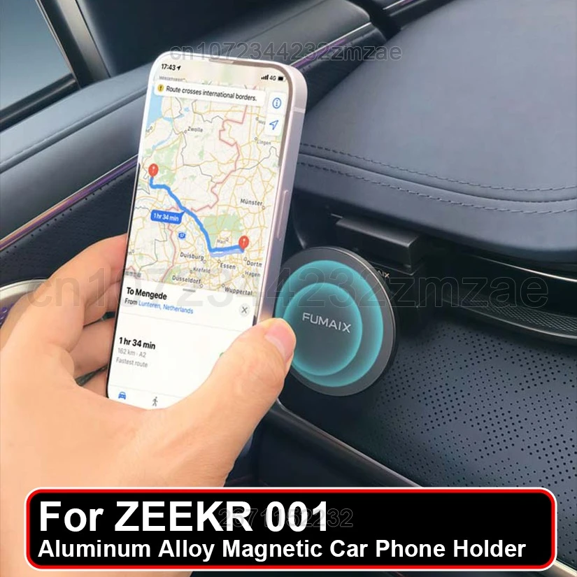 Aluminum Alloy Magnetic Car Phone Holder For ZEEKR 001 2024-2026 Air Vent Special Cell Phone Bracket Auto Navigation Accessories