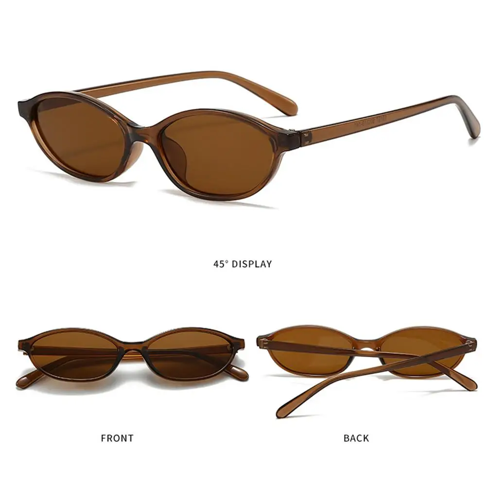 Chic Cat Eye Oval Sunglasses Lightweight Trendy 90s Sunnies UV protection Sun Glasses for Women & Men