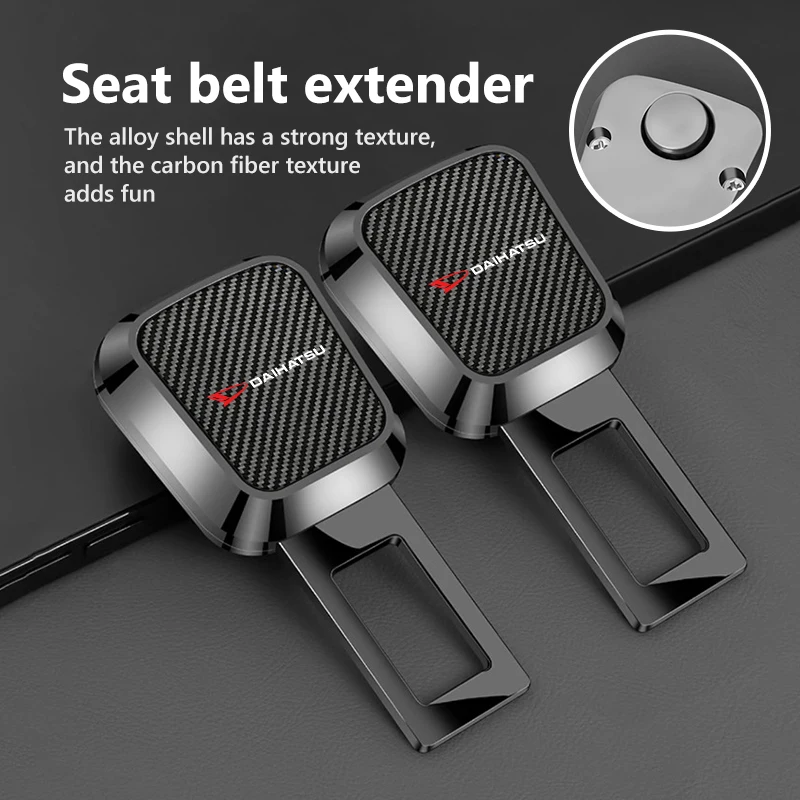 Car Seat Belt Clip Extender Safety Belt Cover Seat Belt Padding Extension For Daihatsu Materia Rocky Terios Sirion Mira YRV