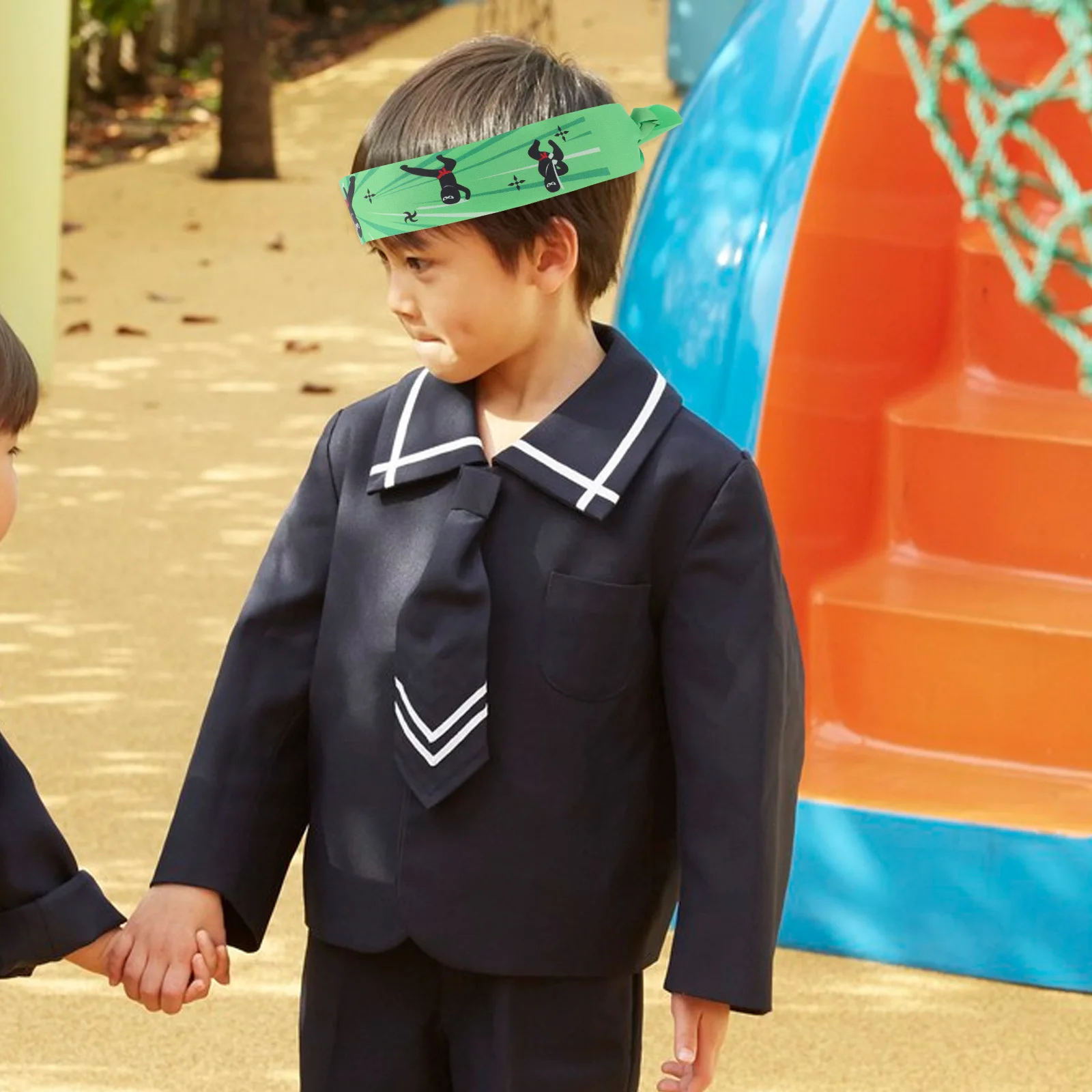 قطعتان من عصابات رأس النينجا للحفلات ذات طابع الكاراتيه، عصابات رأس رياضية مرنة لحفلات أعياد الميلاد