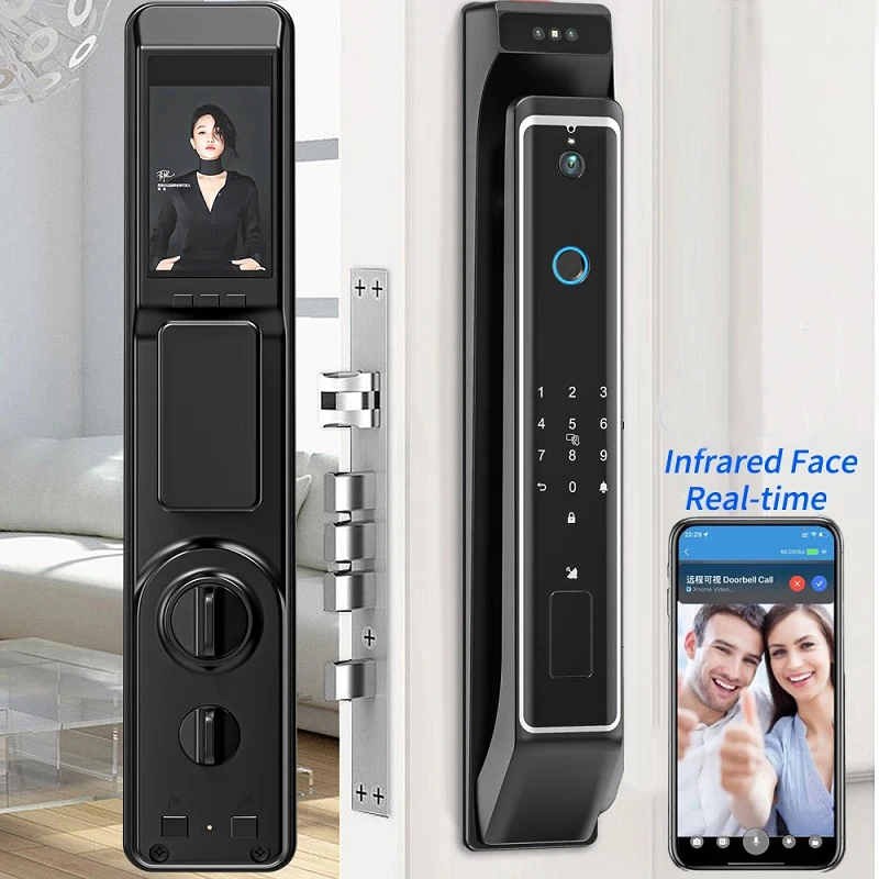 Tuya WI-FI Smart Home Digital Door Locks Electronic Face Recognition Fingerprint Lock Security Protection TTLOCK APP