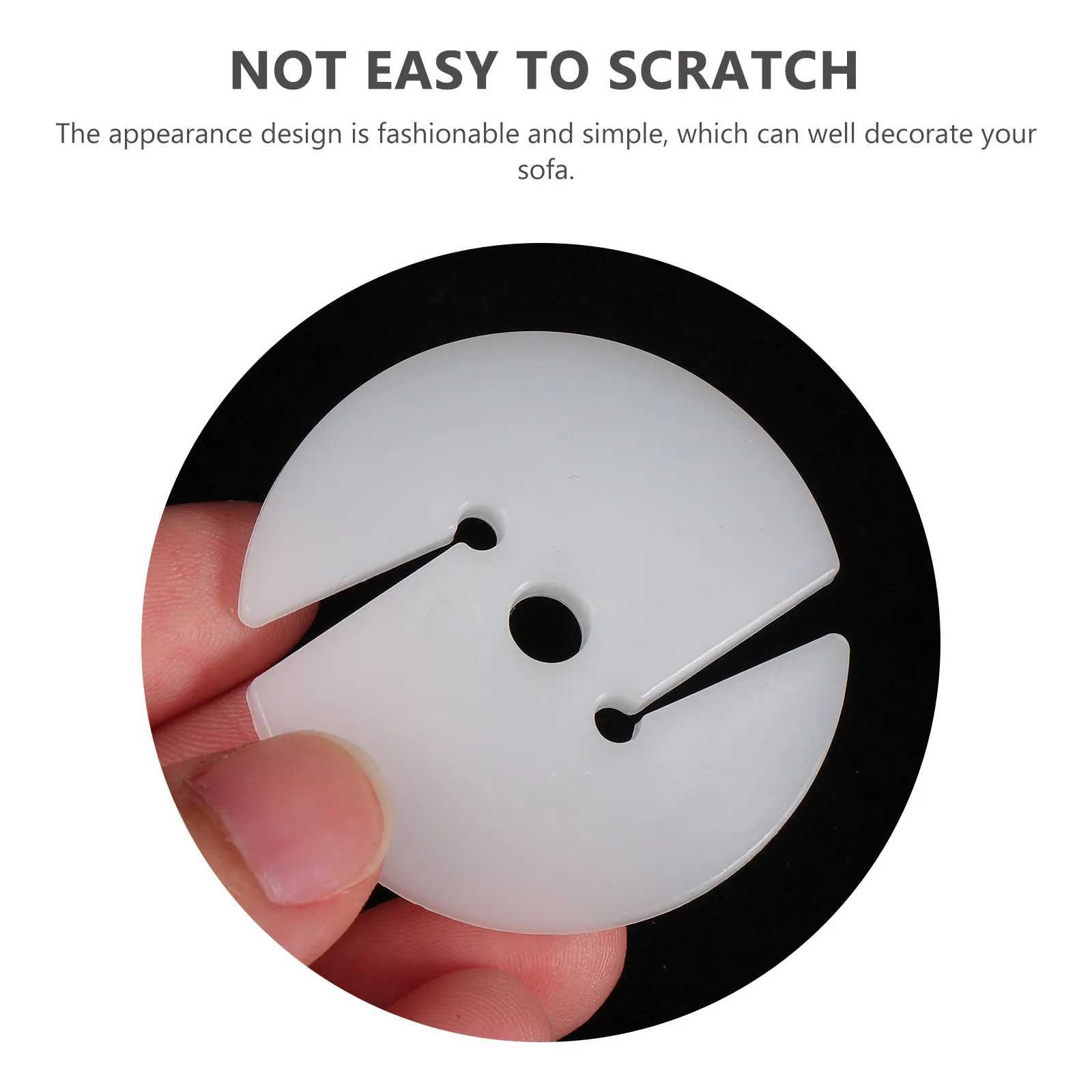 

100Pcs Three Holes Pull Buckle Sofa Button Circular Gasket Fashion Simple Design Elastic Cord Compatible Skin Friendly Sofa