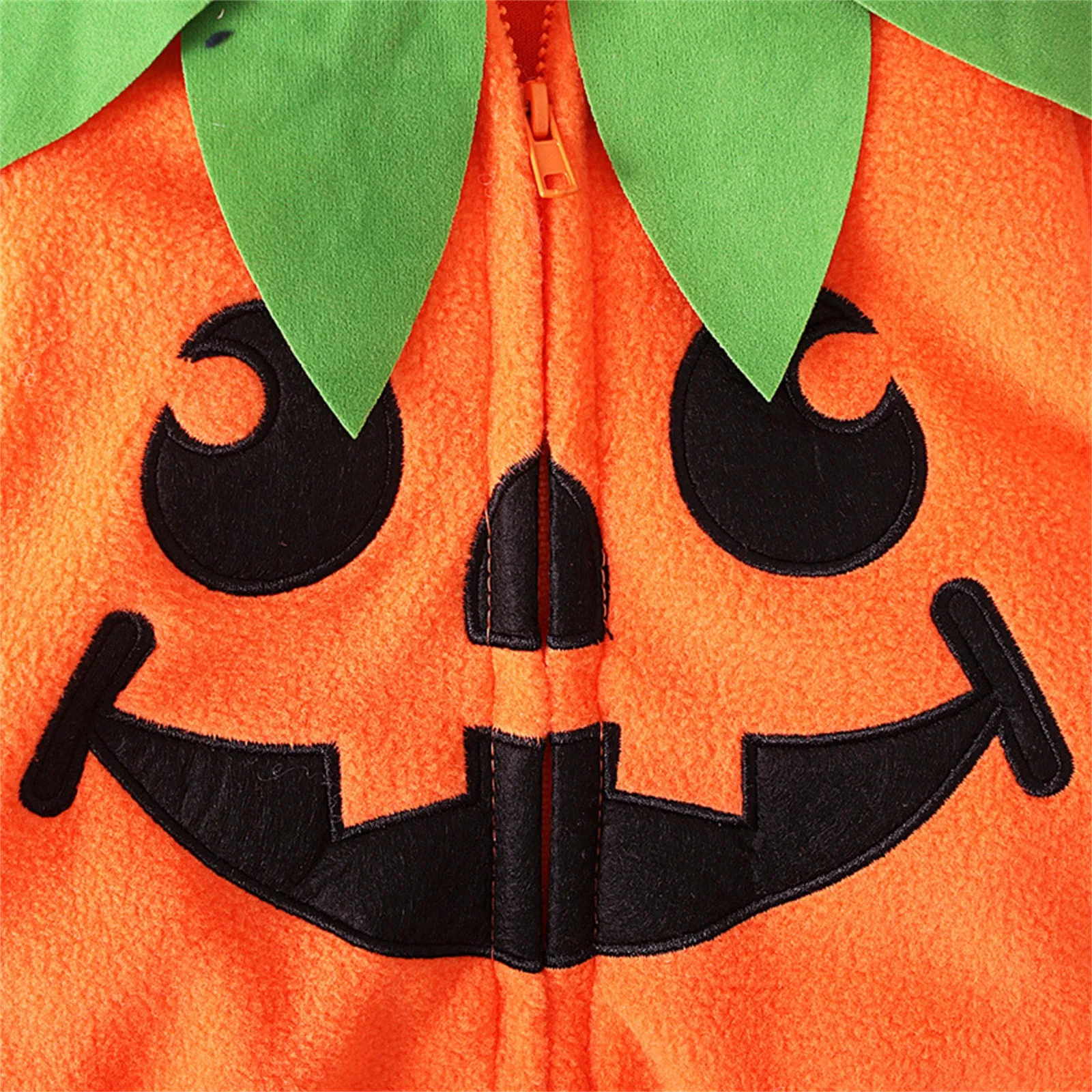 Baby Boys & Girl Clothes Funny Pumpkin Halloween Costume Long Sleeve Romper Hooded Jumpsuit Zipper Front Open Halloween Clothes