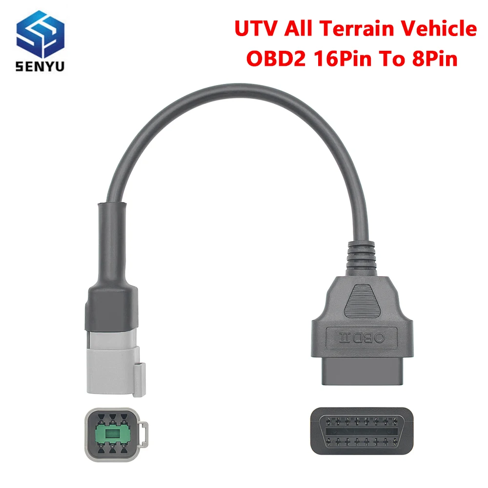 Adaptador de diagnóstico de código Faut OBD2 de 16 pines a BRP de 6 pines para Bombardier, vehículo todo terreno, UTV, motocicleta, herramienta de Cable de extensión de 6 pines