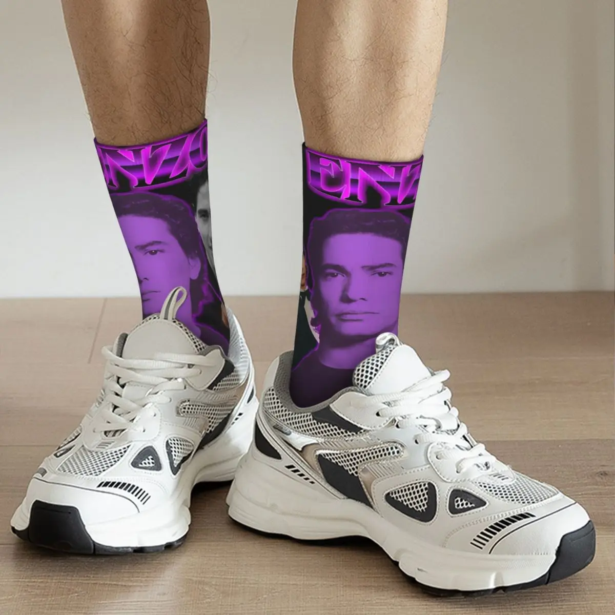 Calcetines de compresión para hombre y mujer, calcetín Unisex de estilo callejero e-enzo Vogrincic, sin costuras, con estampado divertido y novedoso, estilo Hip Hop Retro Laugh Crazy