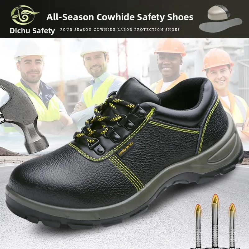 

Se Work oes Steel Toe Leather Injection Moulded Anti Slip Wear Resistant Construction Site Labor Protection Footwear