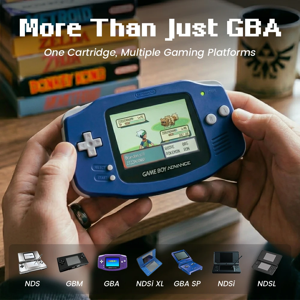 SCFW V2.0 Flash-Karte für Game Boy Advance 5000+ Retro-Spiele 1M Flash-Karte Kompatibel mit GBA GBC GB NES NDS NDSL Handheld 8G TF-Karte – Detail 1